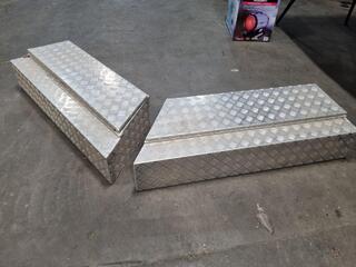 2x Aluminium Ute Tool Boxes