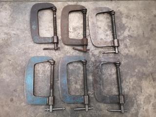 6x 160-170mm G Clamps