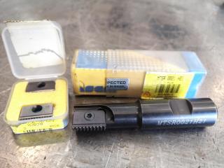 Iscar Indexable Thread Tap End Mill Cutter w/ Spare Indexes