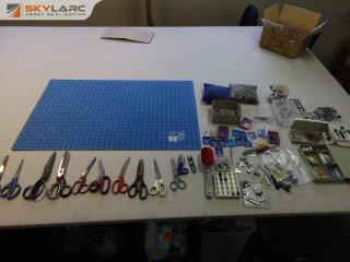 Assorted Sewing Craft Tools, Scissors, Accessories, Parts & More