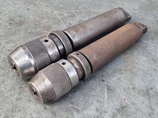 16mm & 13mm Keyless Drill Chucks w/ Morse Taper No.5 Shanks