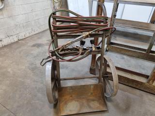Vintage All.Steel Wrlding Trolley w/ Gas Torch & Regulators