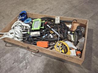 Large Rolling Storage Box and assorted contents