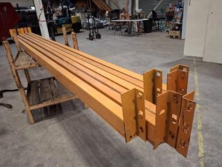 Orange 4 Metre pallet racking beams