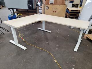 Adjustable Height Office Corner Desk
