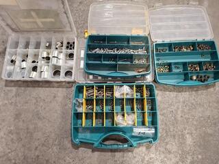 Assorted Small Parts Containers and Some Contents 