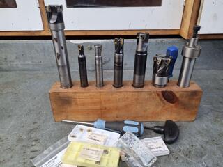 6x Assorted Indexable End Mills w/ Accessories