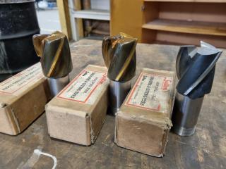 3x Sutton End Mills w/ 32mm Threaded Shanks