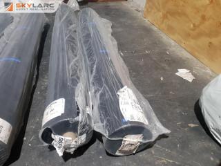 2 x New Rolls Black Damask Fabric