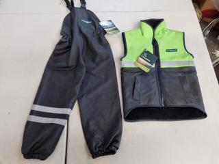 Kaiwaka Kids Reflective Vest, & Bib Over Trouser, Size 6