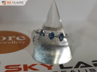 Tripple Marquise Cut Stack Ring | Topaz Blue | MJJ for ORE