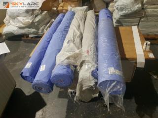 5 Rolls Blue-Block Fabric