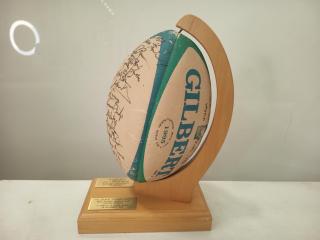 1995 Rugby World Cup Game Used All Blacks vs Wales Signed Ball