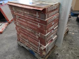 600x300mm Ceramic Ocre Flower Print Wall Tiles, 10.8m2 Coverage