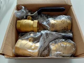 4 x 1¼" Brass Ball Valves