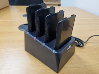CipherLab 4-Slot Battery  Charger w/ 4x Batteries for RS35
