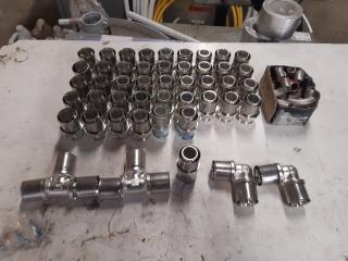 Assorted Lot of Chrome Connectors