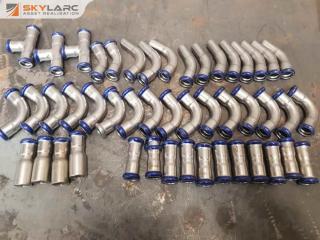 Box of New Press Fit Stainless Pipe Fittings