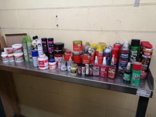 Assorted Lot of Industrial Adhesives, Anti-Seize, Lubricants, Sealants, & More