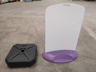 Set of 2x Outdoor Retail Signage & Flag Base