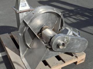 Stainless steel centrifugal blower with WEG motor