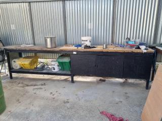 4-Metre Steel & Wood Workbench