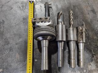 4x Lathe End Mills, Holders, Universal Boring Head