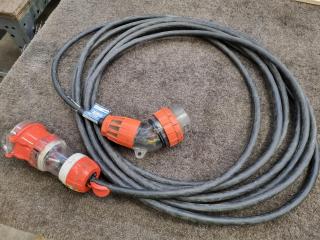 8-Metre 32A 3-Phase Power Extension Lead Cable