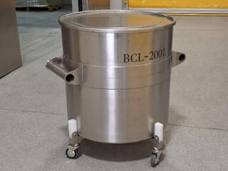 200 Litre Stainless Steel Mobile Tank