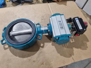 V-Tork Double Acting Pneumatic Actuator w/ Butterfly Valve, New