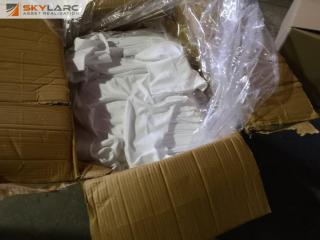 50x Plain White T-shirts, Size Large, Bulk Lot