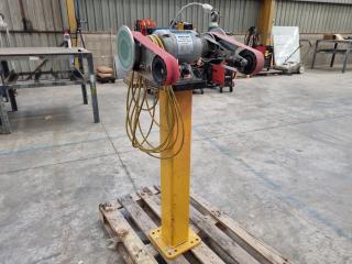 Linishall Bench Grinder & 2x Belt Sanding Attachments