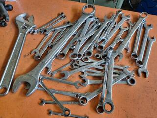 40+ Assorted Combination Wrenches & More