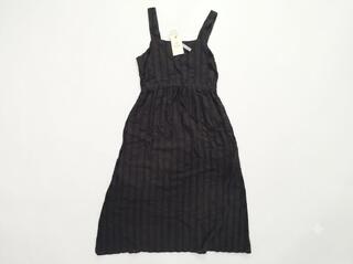 Noa Noa Linear Crepe Dress - Size 38 - Black