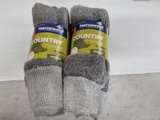 Norsewear High Country Merino Socks, 6x Pairs, Size X-Large