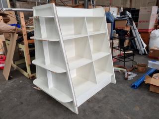 Sturdy Wooden 3-Sided Retail Display Shelf