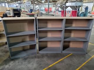 3x Matching Office Shelving Bookshelf Units