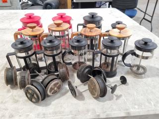 13x Assorted Coffee Plungers