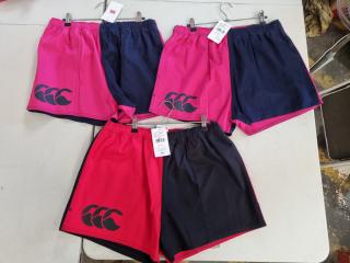 3x Canterbury Harlequin Cotton Shorts, Size 38