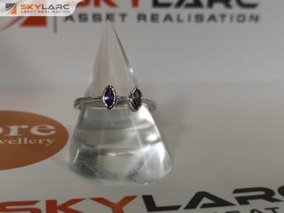 Double Marquise Cut Stack Ring | Amethyst Purple | MJJ for ORE