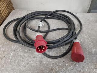 3-Phase 16A 8-Metre Power Extension Cable Lead w/ Type 303-TLS Plugs