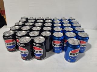 Pepsi & Pepsi Max Soft Drinks, 28x 330mL Cans