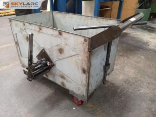 Industrial Workshop Tipping Scrap Metal Waist Trolley Bin