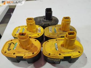 5 x DeWalt 18 Volt Batteries