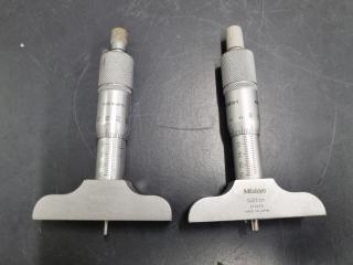 2x Mitutoyo Metric Depth Gauges