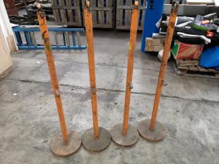 Heavy Duty Self Standing Workshop Safety Fencing Poles