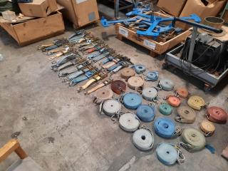 Large Assortment of Ratchet Tie Downs